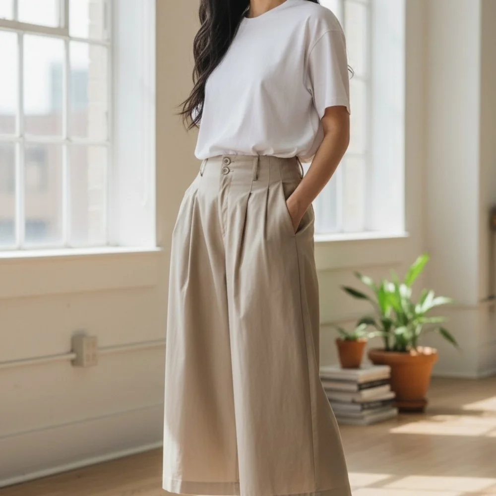 Banjara Beige Baggy Trouser Pants SZ M NWT